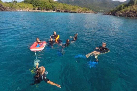 Randonnée palmée à deux